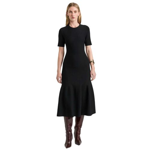 Veronika Maine Milano Fluted Midi Dress